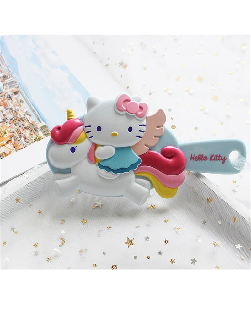 Замороженная Эльза Русалочка Ариэль Единорог hello kitty Детская щетка для волос расческа Антистатическая воздушная сотовая расческа мультипликационный массажный инструмент Q милый