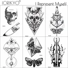 3D эскиз на руку стереоскопический моль геометрический череп тату наклейки тело руки тату временные для мужчин женщин мужчин тату искусственные водонепроницаемые