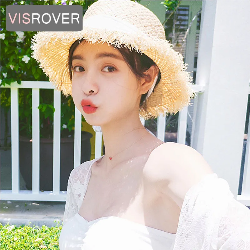 VISROVER простая летняя пляжная шляпа Женская Повседневная Солнцезащитная с