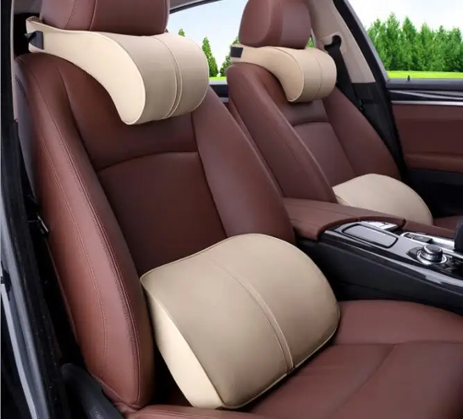 Автомобильная автомобильная подушка для сиденья s спины и подголовника шеи с