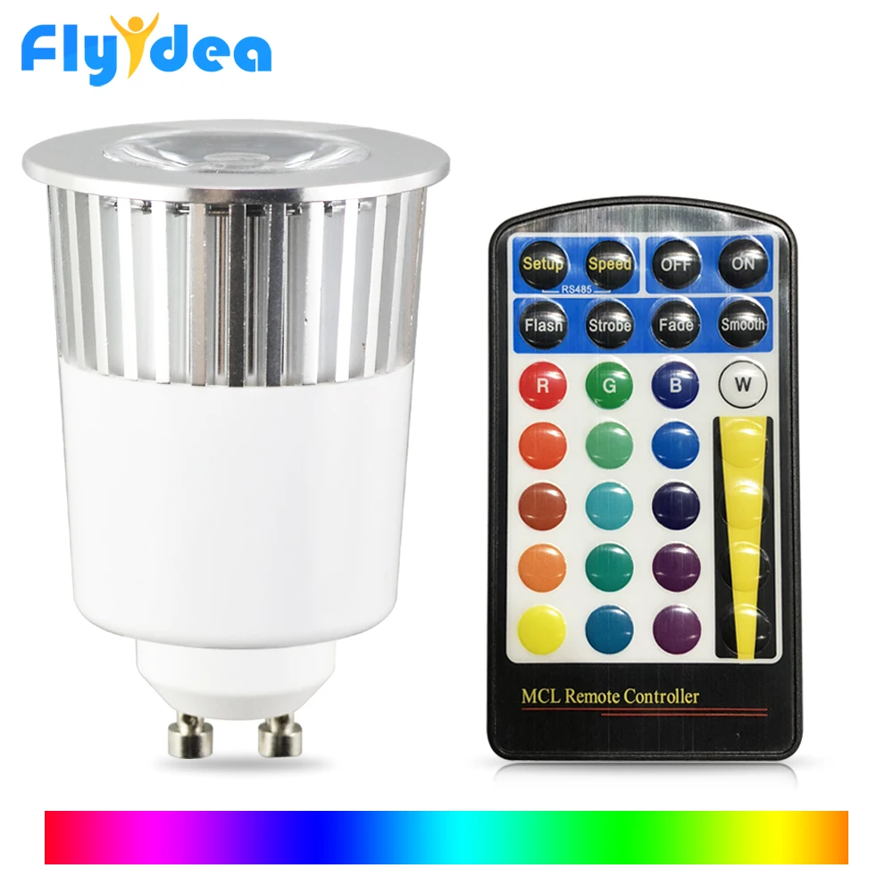 16 цветов меняющаяся диммируемая лампа GU10 28key RGB Волшебная Светодиодная 110В 220В