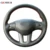 Чехол на руль, прошитый вручную, черный чехол на руль из искусственной кожи для Kia Sportage 3 2011-2014 Kia Ceed 2010 - изображение
