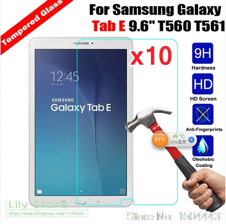 10 X стекло Премиум Закаленное для Samsung Galaxy Tab E 9 6 &quotSM T560/T561 Защитная пленка экрана