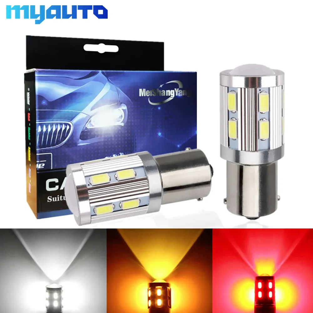 2 шт. Автомобильные светодиодные лампы 1156 BA15S 12 SMD Samsung 5730|Сигнальная лампа| |