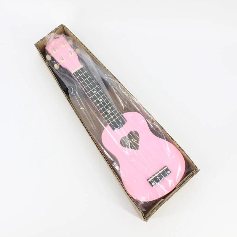 Горячая Распродажа, Mcool, 21 дюймов, розовая Гавайская гитара Ukelele, 4 струны, гавайская мини-гитара в форме сердца, отверстие для тона, липа, дерево, Uke