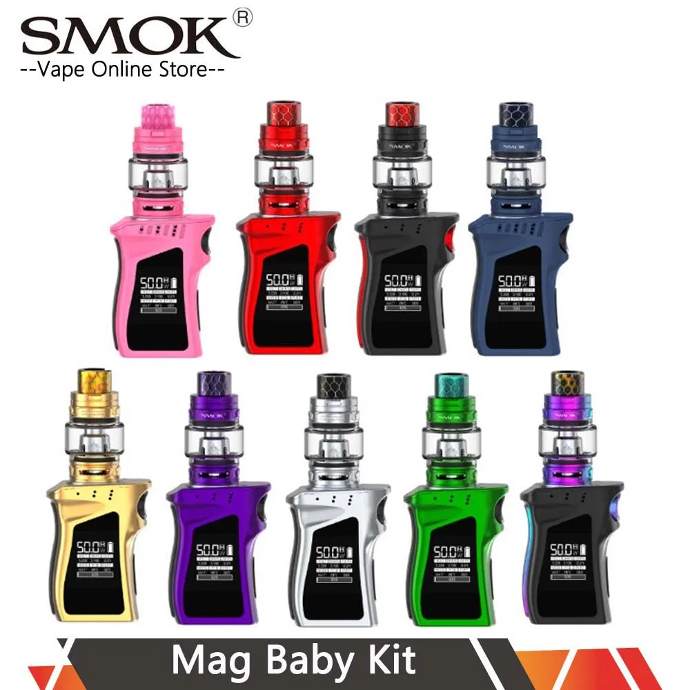 Электронная сигарета Smok Mag Детский комплект с 50 Вт Baby Box Mod 1600 мАч батарея и 4 5 мл TFV12