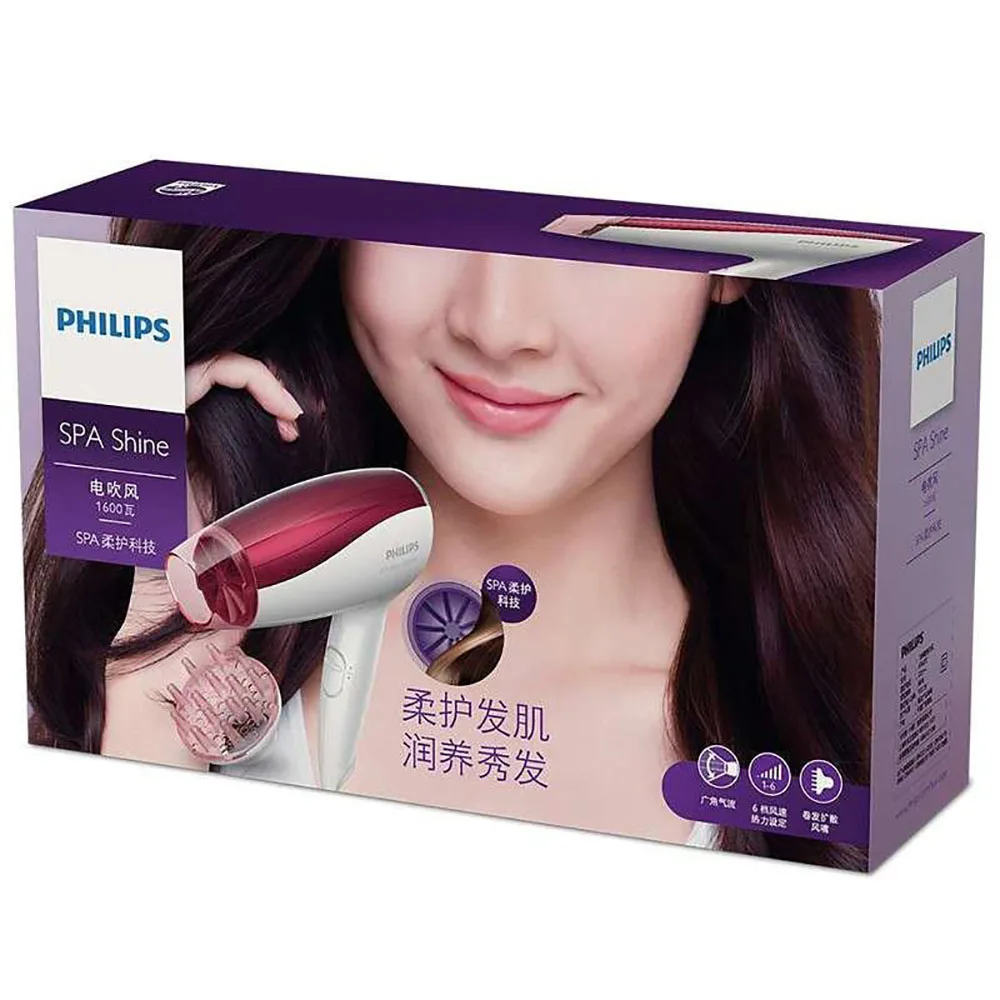 Philips Фен HP8220 1600w высокая мощность бытовой постоянная температура дизайн
