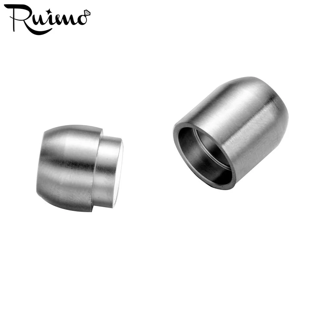RUIMO 8 мм круглые магнитные застежки 316l из нержавеющей стали застежка для браслета