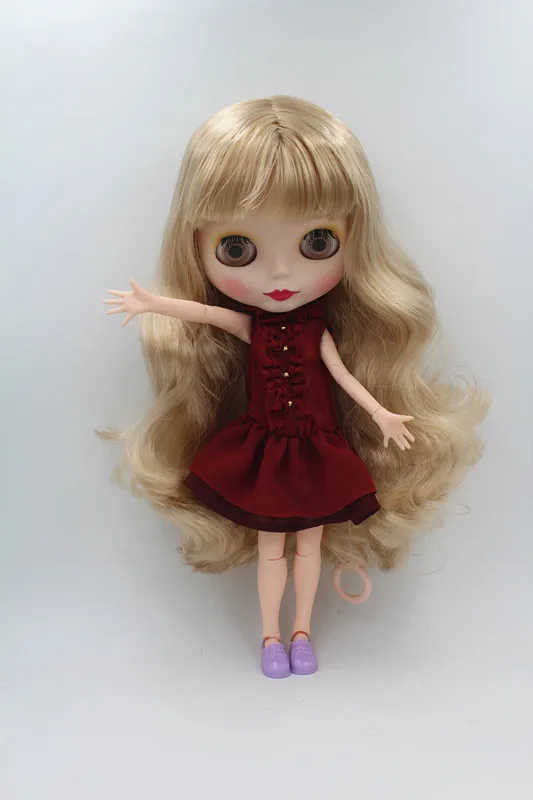 Кукла Blygirl Blyth Gold bangsheng волнистые кудрявые волосы 30 см шарнирное тело с 19 шарнирами