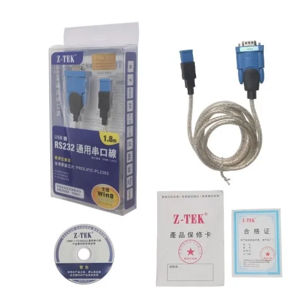 HDS/C3 obd2 кабели Z TEK USB1.1 для RS232 преобразование разъем USB OBD2 кабель и разъемом