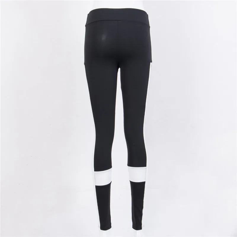 Stylish Women's Workout Fitness High Waited Full Length Pants Hot Elastic Skinny Outwear Patchwork Trousers Costume 2017 | Женская