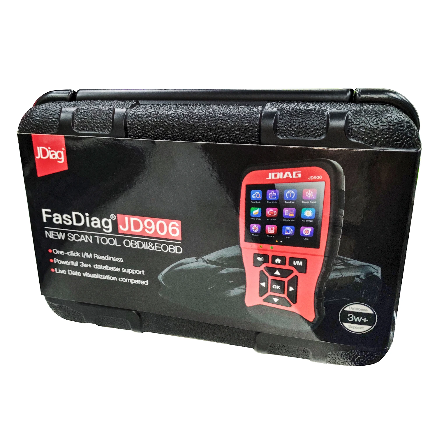 JDiag JD906 супер считыватель кодов OBD II и сканирование многоязычное меню считывание двигателя/эмиссионных кодов ошибок JD906 считыватель кодов