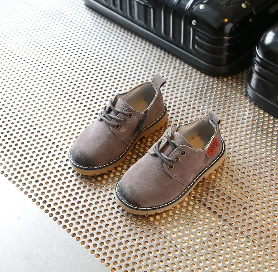 Весенняя детская повседневная обувь, детская кожаная спортивная обувь для мальчиков и девочек, модные винтажные кожаные ботинки martin, детские кроссовки