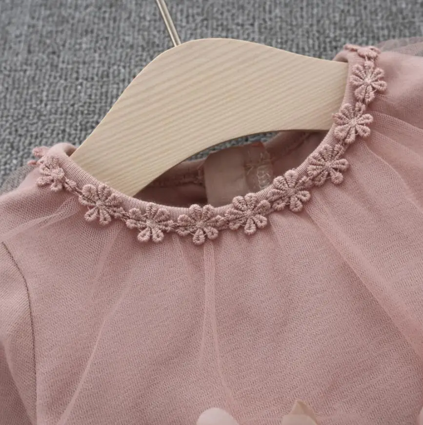 Праздничные Платья с цветочным принтом для маленьких девочек на весну и осень