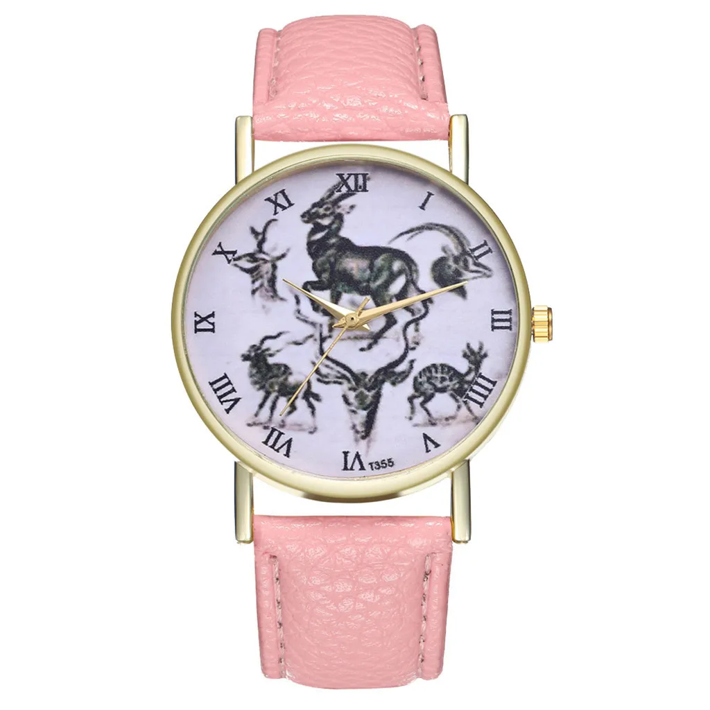 Vintage Leather Ladies Watch Fashion Wedding Birthday Gift Creative women's watch vrouwen horloges | Наручные часы