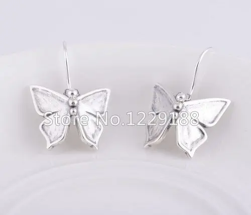 Excellent 925 Sterling Silver Animal Butterfly Earrings Vivid Design Statement Gifts For Women Onlinesale | Украшения и