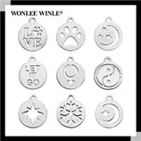 Wonlee winle DIY полный полированной 316l Нержавеющая сталь подвески-шармы, кролики для браслет Цепочки и ожерелья ювелирных изделий
