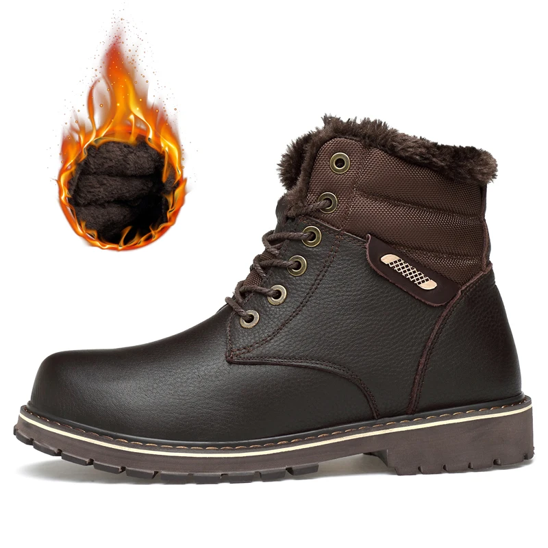 DENGKELAI/мужские зимние ботинки на меху теплая удобная качественная Уличная