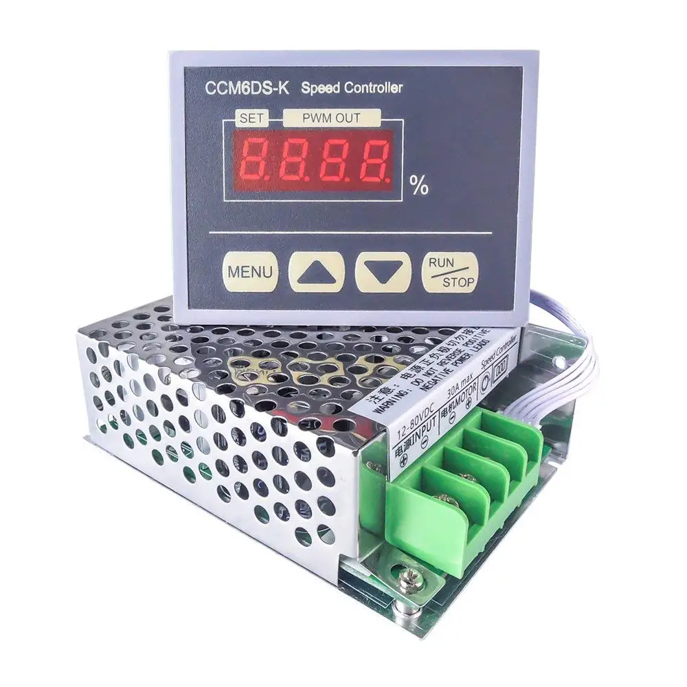 12 80V PWM 30A контроллер скорости двигателя постоянного тока регулятор с цифровым