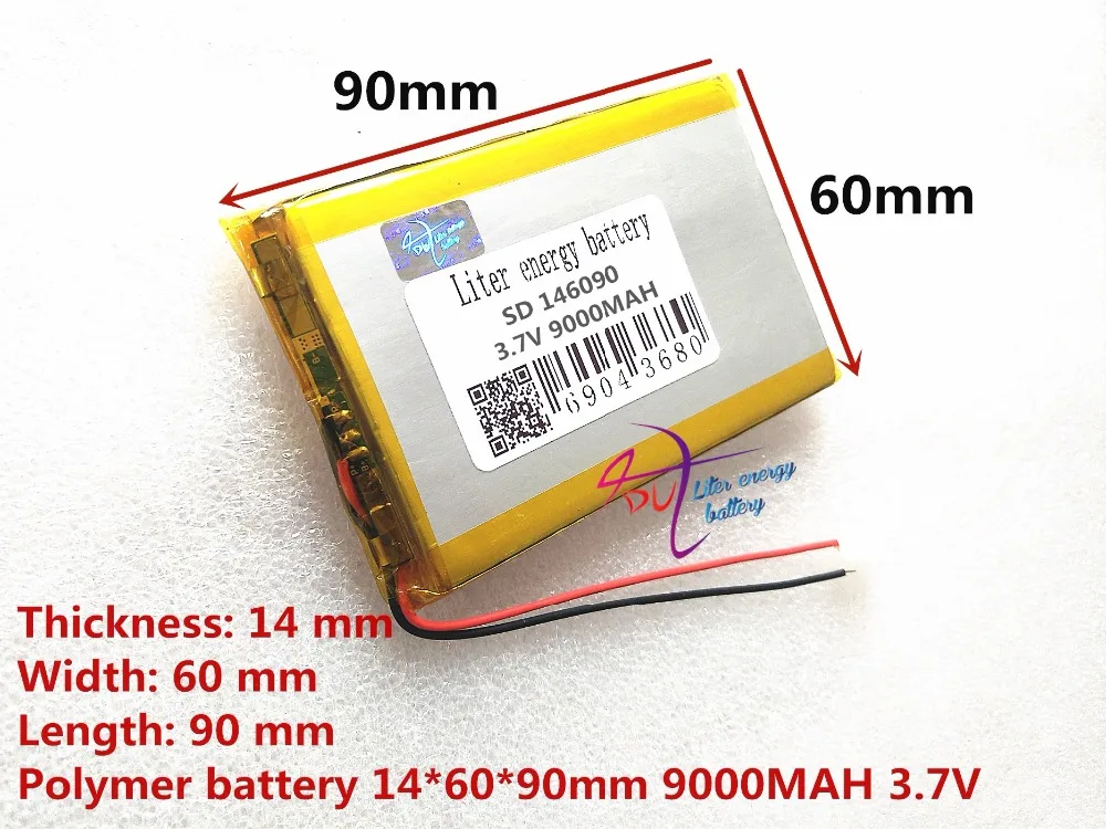 3 7 в 9000 мАч SD 146090 (полимерная литий ионная батарея) батарея для внешнего