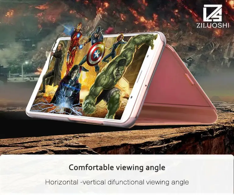 Чехол для Huawei P умный чехол FIG LX1 L21 флип окошко покрытие зеркальная подставка