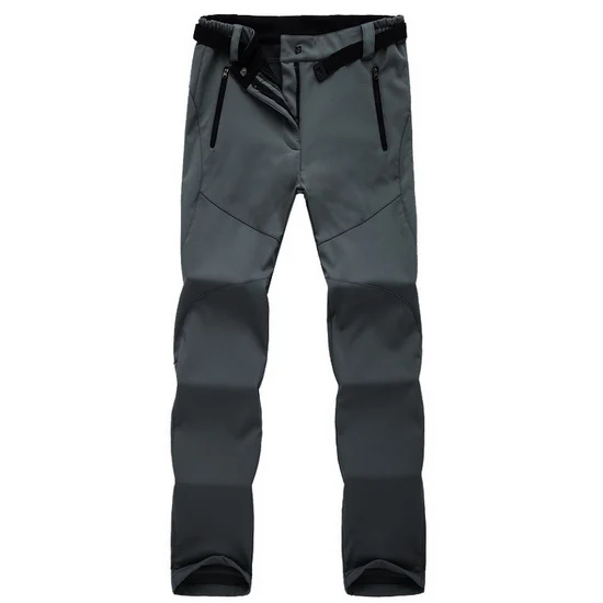 dark gray LoClimb зимние походные брюки, женские флисовые штаны, уличные лыжные брюки, горные/походные/треккинговые водонепроницаемые брюки AW195 - Color: dark gray