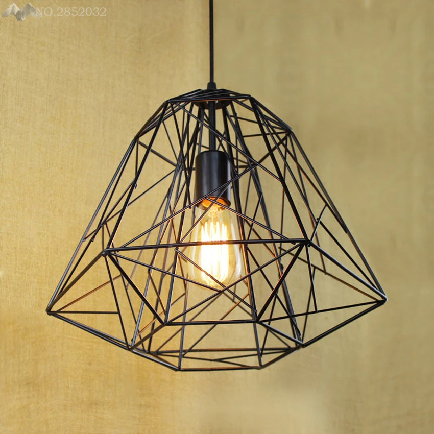 Железная сетка винтажный подвесной светильник Эдисона промышленный Лофт