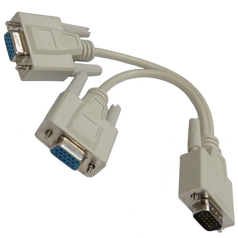 15 Pin VGA папа 2 Женский Y сплиттер Кабель SVGA монитор адаптер удлинитель конвертер
