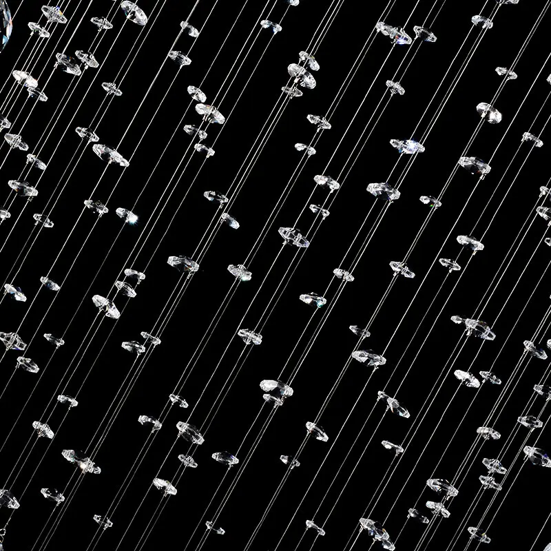 Тубор длинная спираль хрустальная люстра светильник для лобби лестницы блеск
