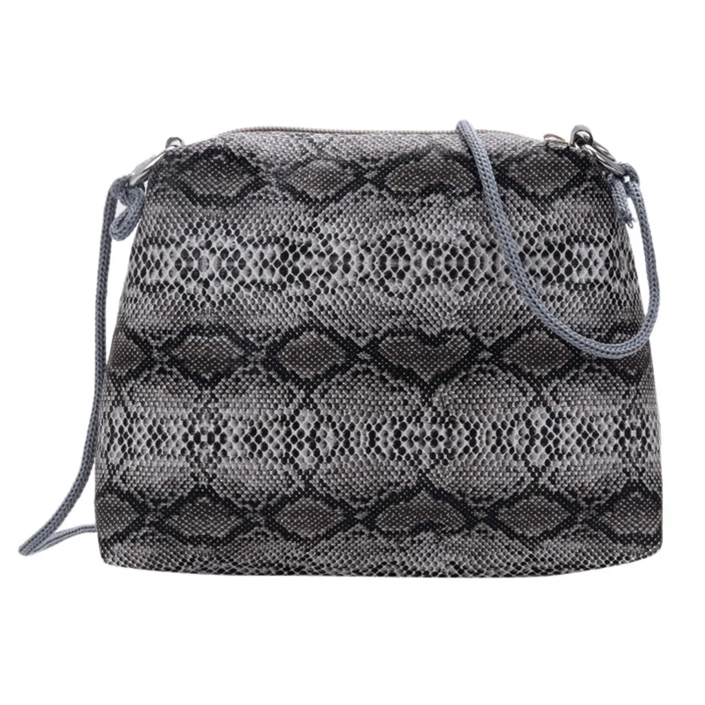 2019 модная новая сумка Кроссбоди с диагональным узором змеиной кожи