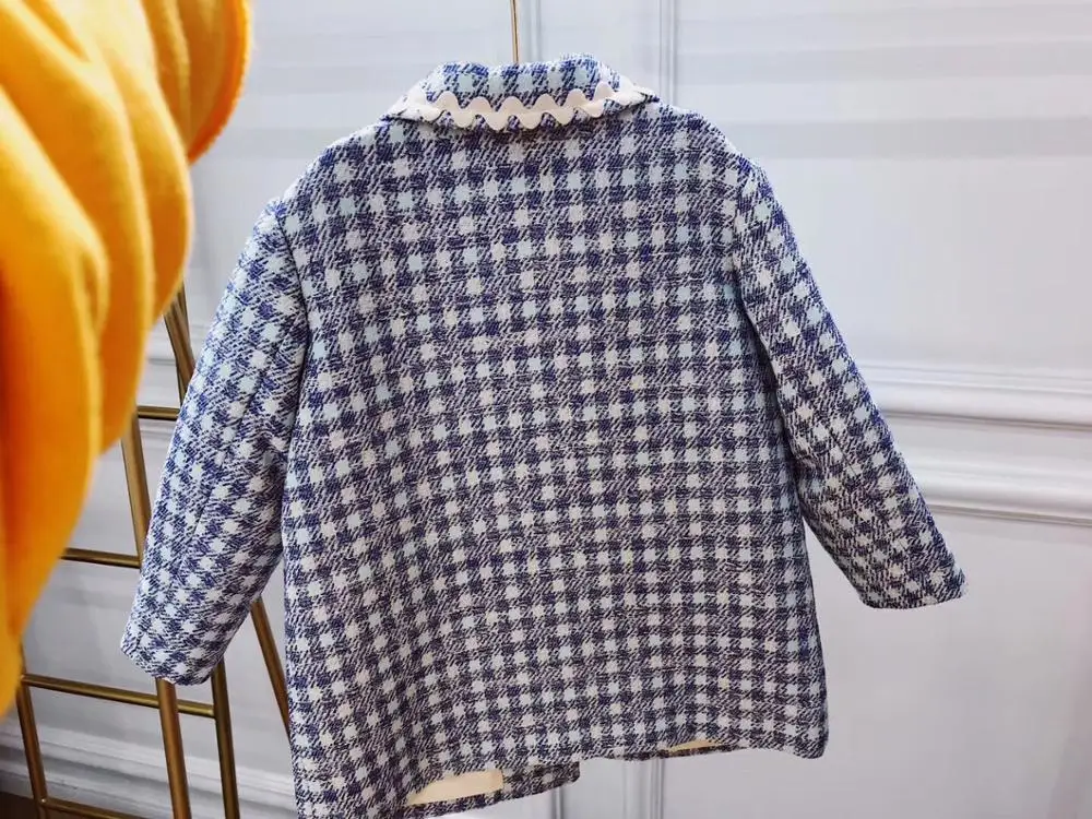 Высококачественные элегантные осенне зимние куртки для девочек клетчатые милые