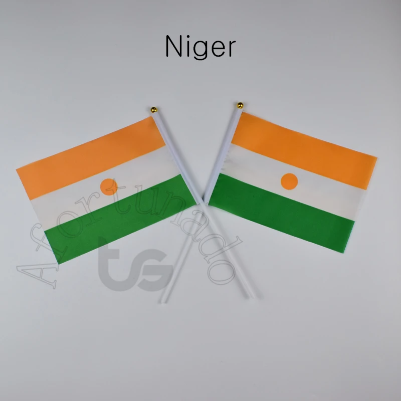 

Niger flag Banner 14*21cm hand waving National flag Home Decoration flag banner