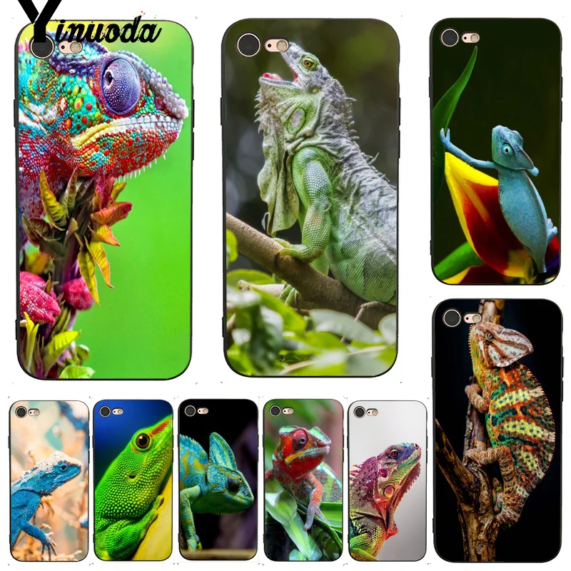 

For iphone 13 7 6 X Case Animal IGuana Chameleon Lizard Design Phone Case for iphone 13 7 X 6 6S 8 Plus X 5 5S SE XS XR