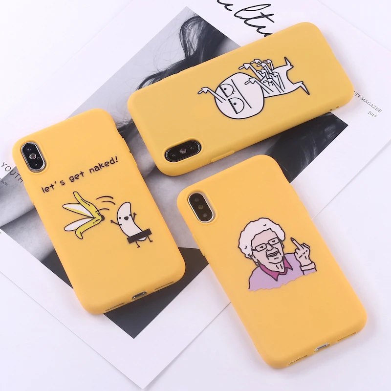 Memes Забавный Мягкий силиконовый чехол для телефона с изображением мультяшного