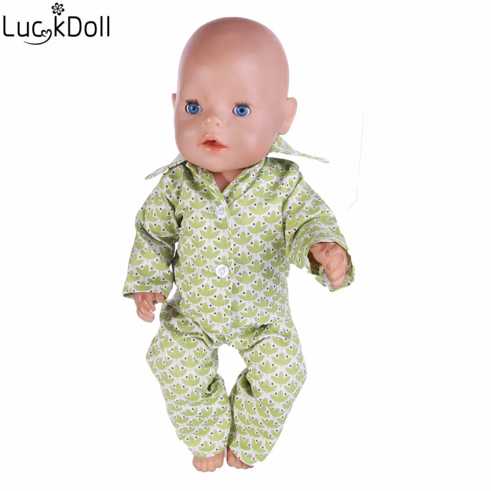 Luckydoll 15 шт. новая одежда куклы пижамы подходит 18 дюймов Американский 43 см BabyDoll аксессуары игрушки Детские лучшие рождественские подарки