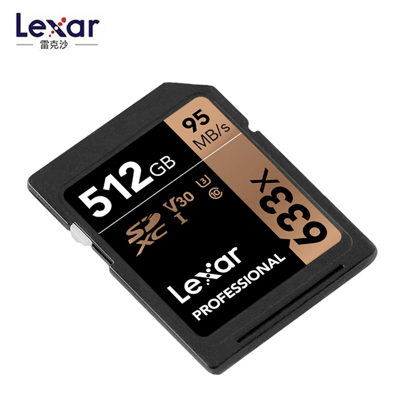 Lexar натуральная 95 МБ/с. 633x16G sd-карты 64GB 32GB 128 ГБ флеш карта SDHC/SDXC U3 Class 10 флэш карты памяти SD карты для DSLR HD видео карта