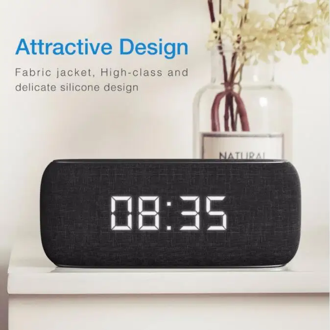 Портативный домашний Bluetooth-динамик с цифровым будильником | Электроника