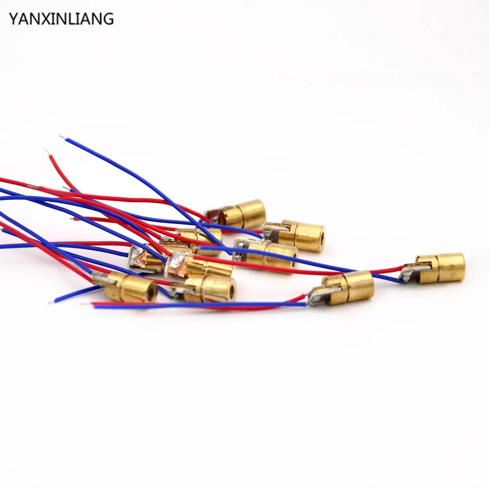 10 шт. новая регулируемая лазерная указка с Красной Медной головкой 3 в 650 нм 5 мВт |