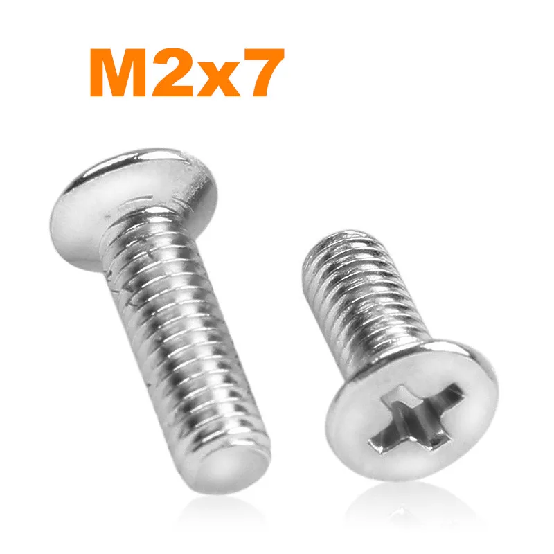 

1000pcs/lot M2*7 Countersunk head philips micro machine screw nickel plated or black zinc KM