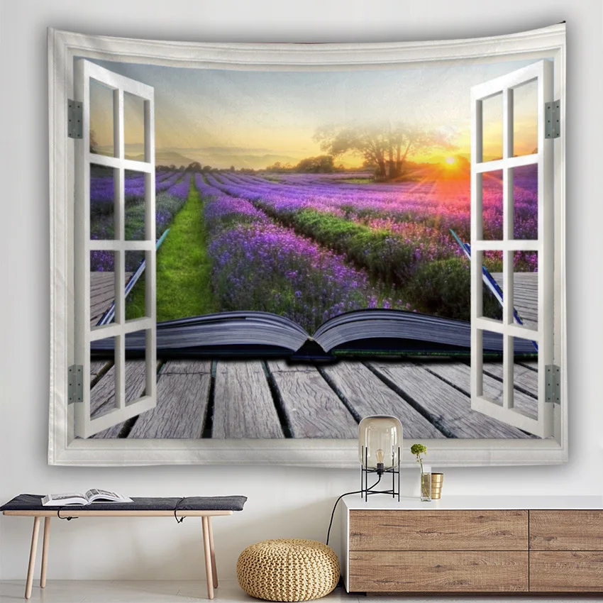 Синий цвет натуральный Лавандовый цветочный настенный подвесной кран украшения