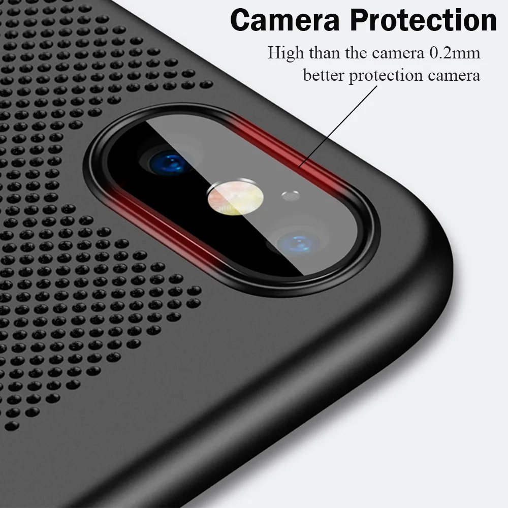 JONSNOW теплоотвод полый чехол для iPhone XS MAX XR с жесткой задней панелью телефона
