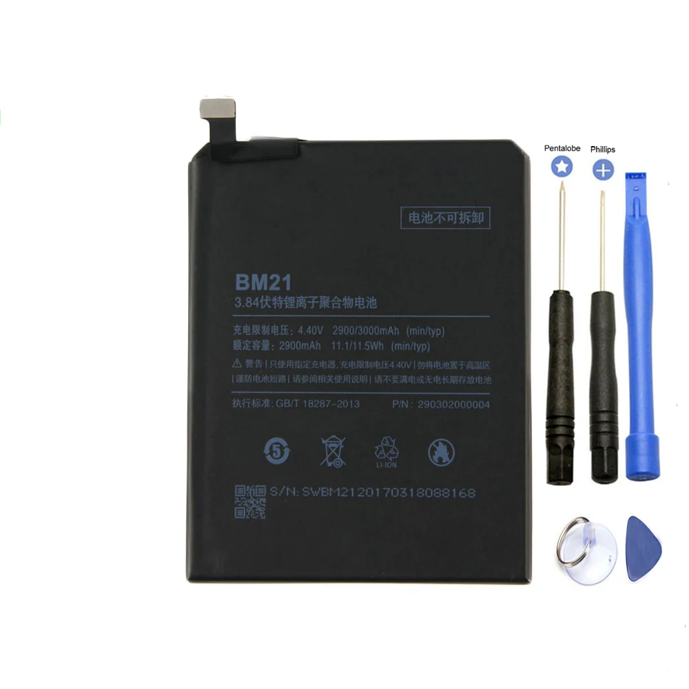 

For XiaoMi Redmi Note 5.7" Redrice Note 2900mAh BM21 Genuine Phone Replacement Battery with Repair tools