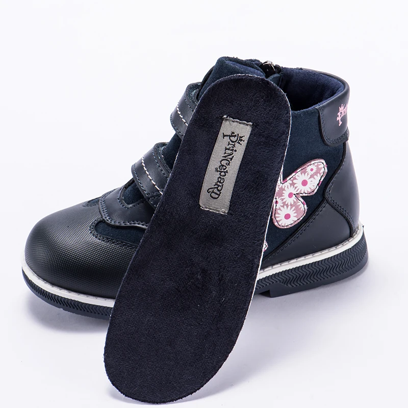 Princepard/2019 г. Новая Осенняя ортопедическая обувь для девочек с рисунком бабочки