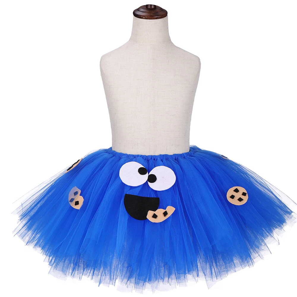 Сетчатая юбка-пачка с забавным монстрами Детский костюм для девочек на день