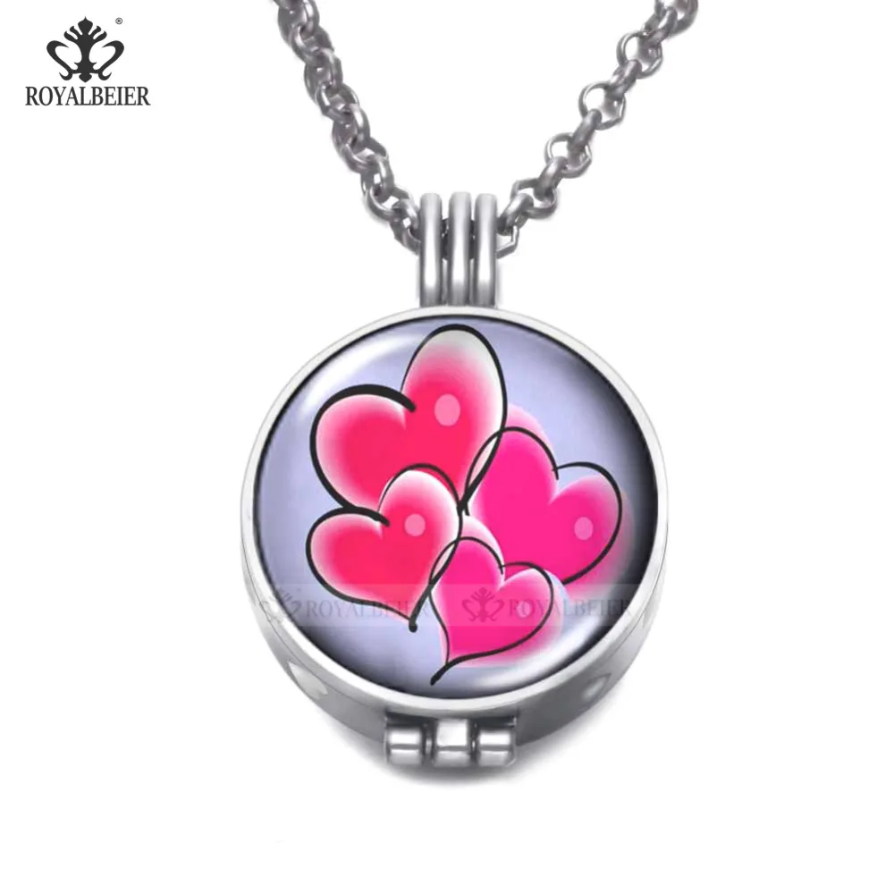 

RoyalBeier Hot Essential Oils Diffuser Necklace Vintage Aromatherapy Perfume Locket Pendant Necklace For Women Jewelry Wholesale