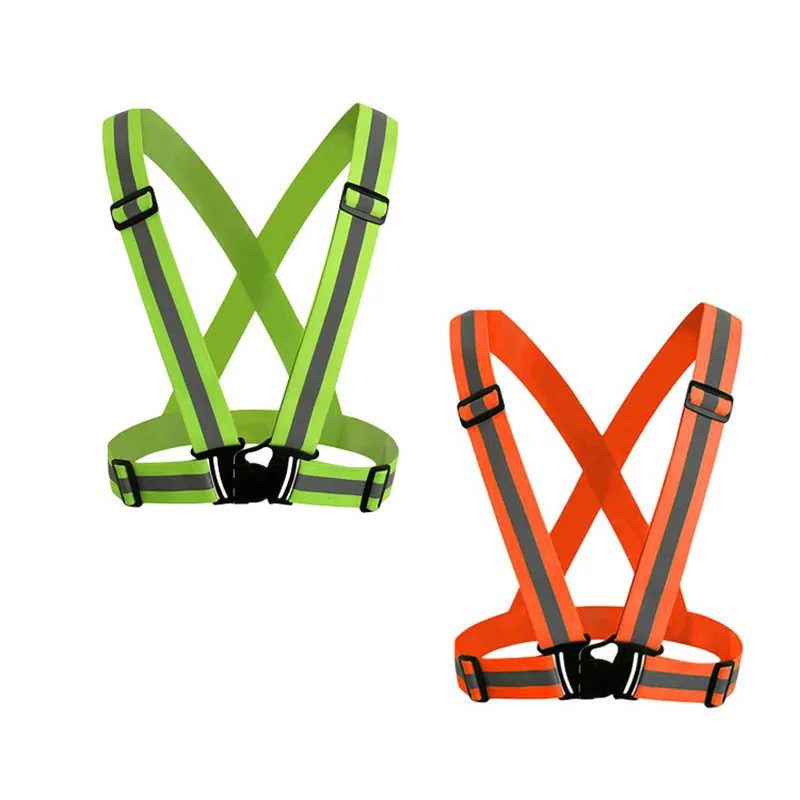 Chaleco Reflectante Cycling Straps Reflective The Adjustable Fluorescent Security Night Vest Green Equipment |