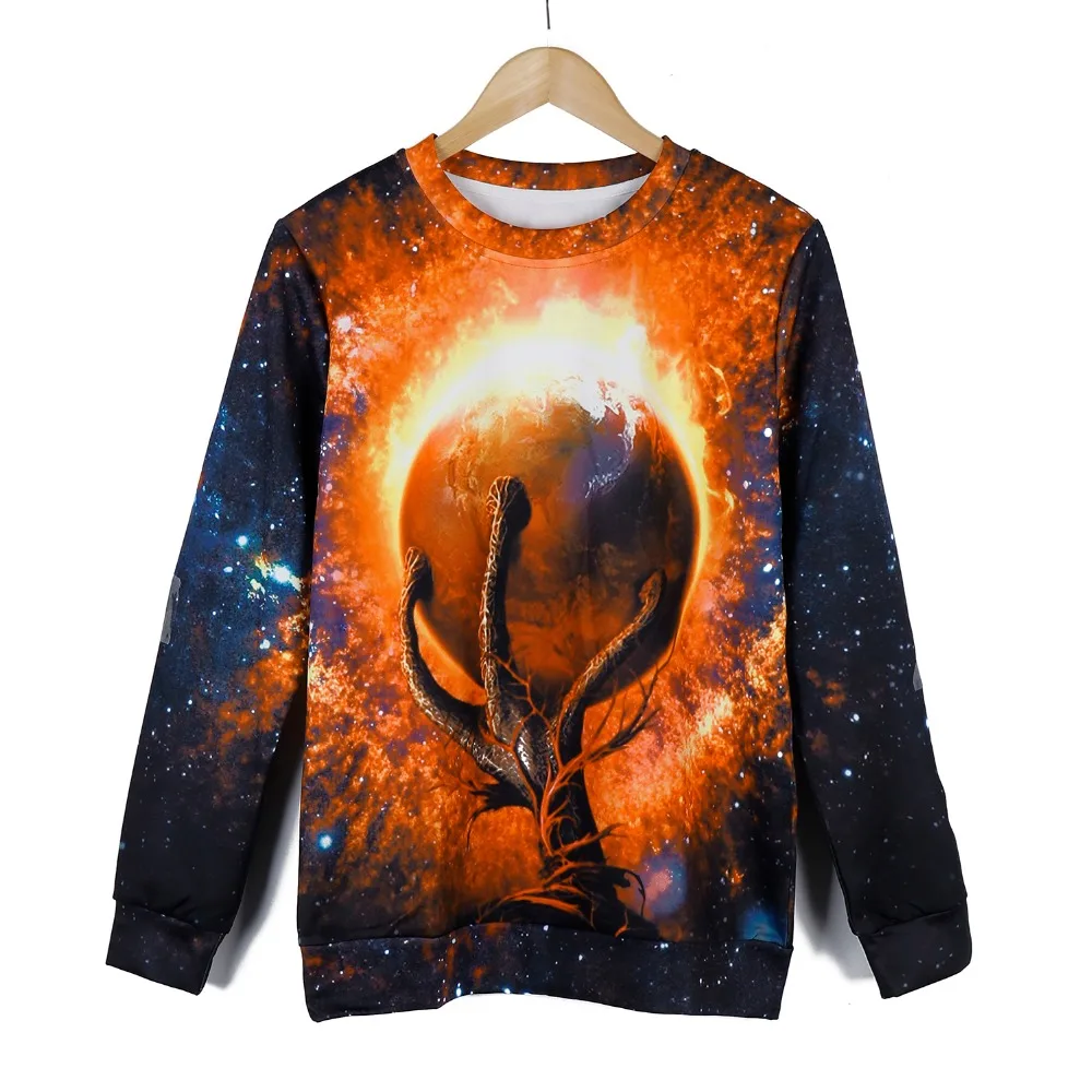 2019 новые 3D принт череп тематический пуловер Толстовка для женщин/мужские