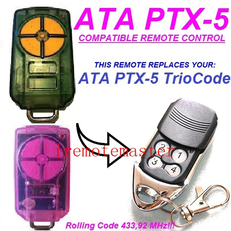Новые поступления 2 шт.! Для ATA PTX 5 Triocode 433 92 MHZ заменяемый дистанционный непрерывно