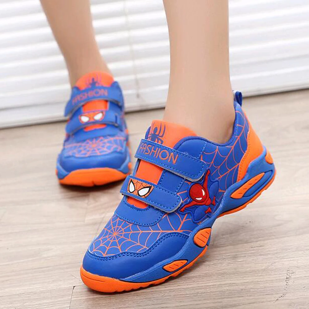 2018 детская обувь Человек паук кроссовки дышащие Новое поступление модная для