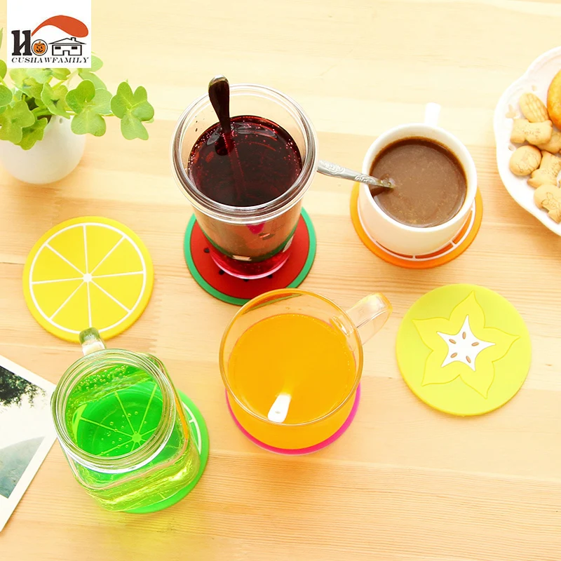 Прочный силиконовый круглый термостойкий Коврик в фруктовом стиле Подставка для